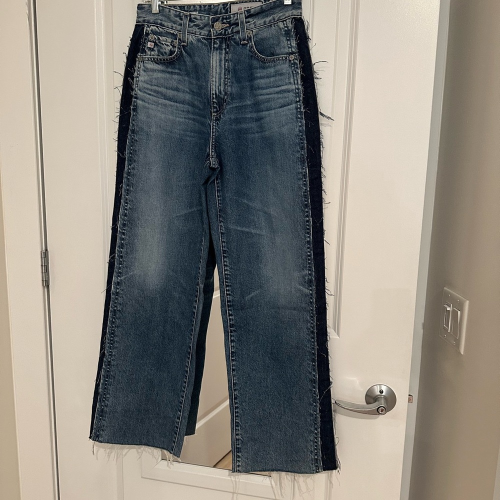 AG Tomas High Rise Blue Wide-Leg Jeans